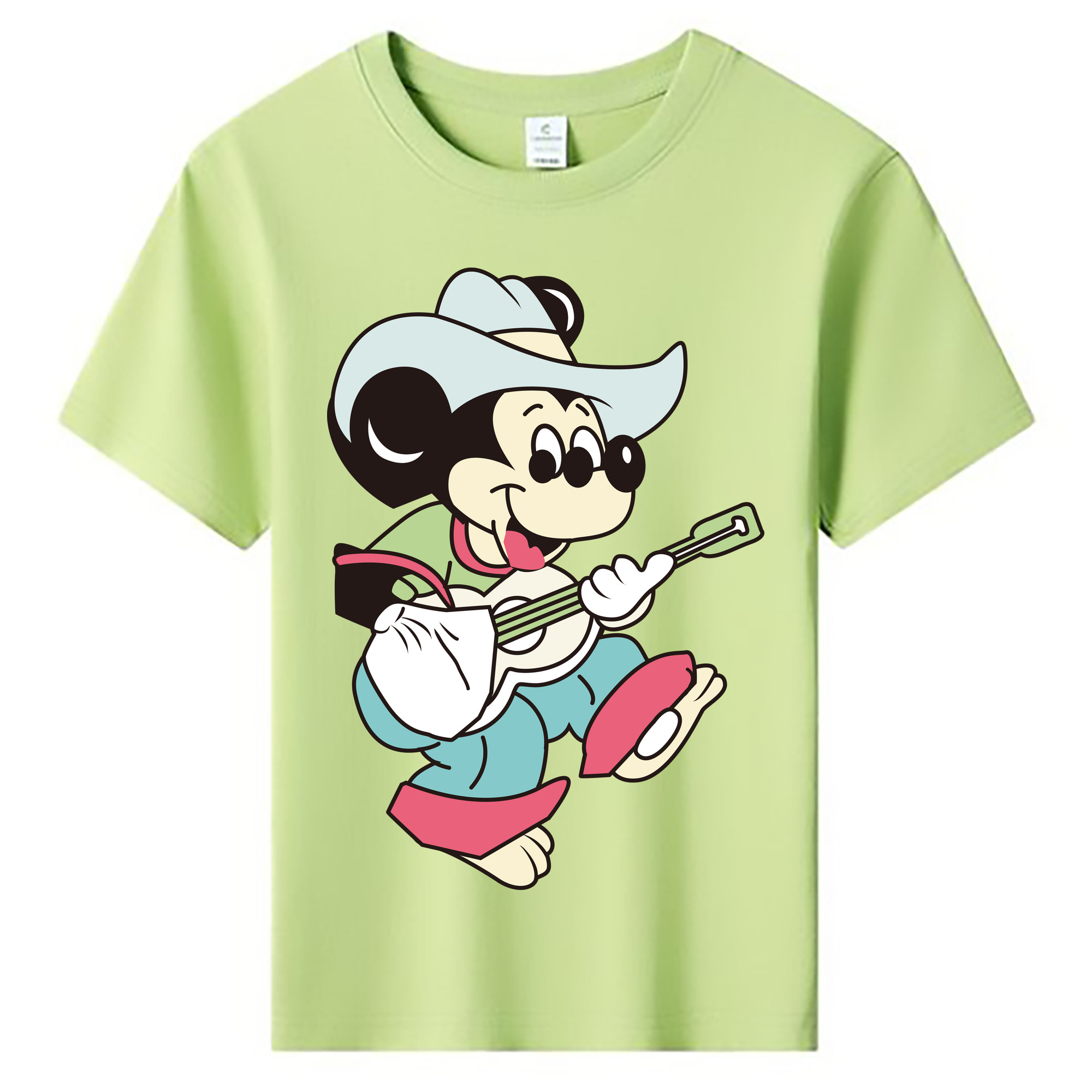 ミッキーマウス Mickey Mouse 綿100％キッズTシャツ（フロントプリント）